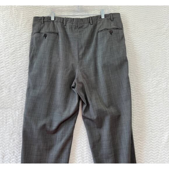 Canali Wool Dress Pants Trousers Brown Tan Micro Dots Mens Sz 40 Waist - Picture 5 of 14